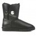 UGG Bailey Button I DO Leather Bling Black
